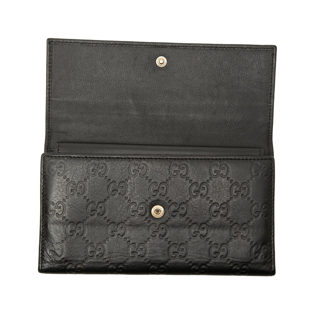 Guccissima Portefeuille long Noir