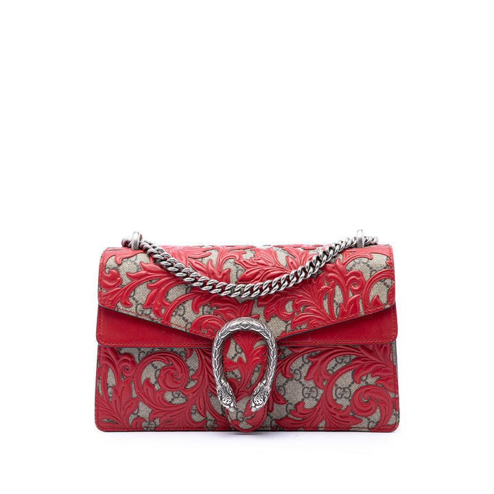 Gucci Arabesque Dionysus Sac Moyen GG Supreme Rouge – vue principale – GABY PARIS
