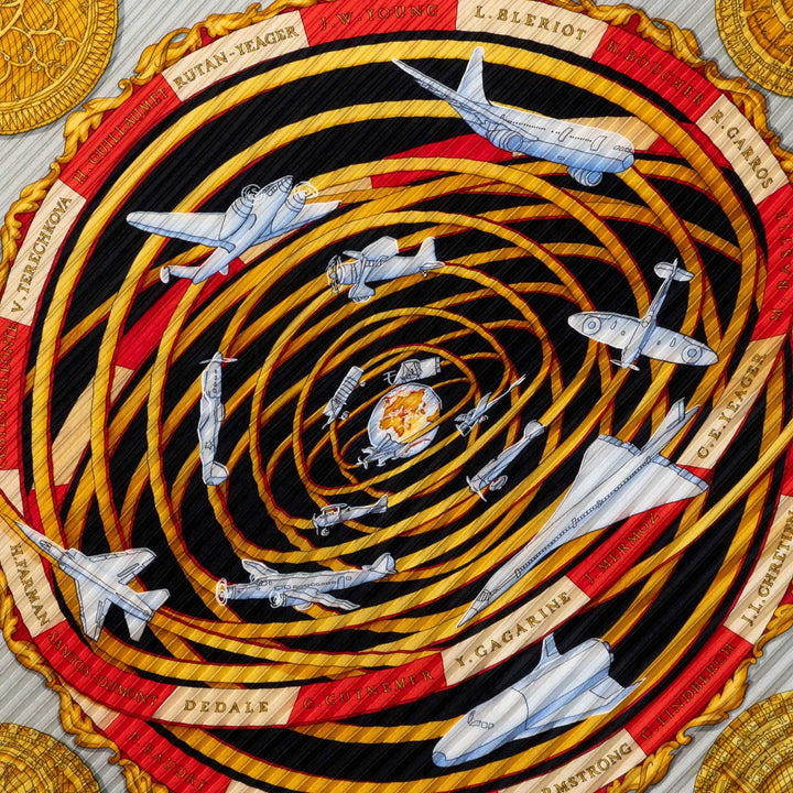 Hermès Reves D Espace Plisse Foulard Tissu