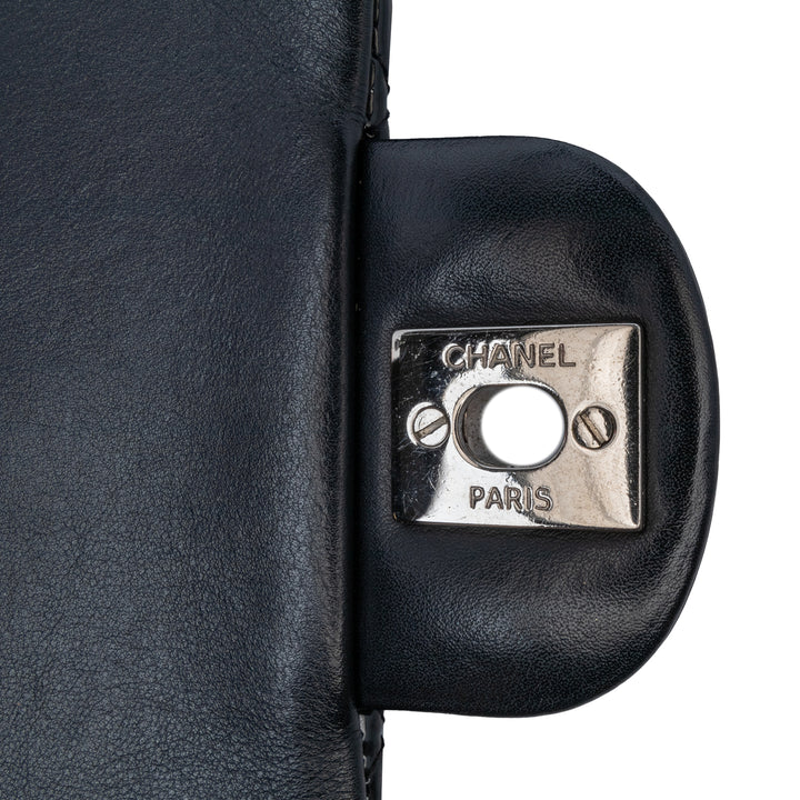 Mini Rectangular Classic Patent Single Flap Black - Gaby Paris