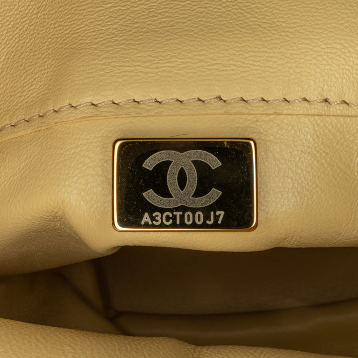 Mini Lambskin Pending CC Bucket Bag Yellow - Gaby Paris