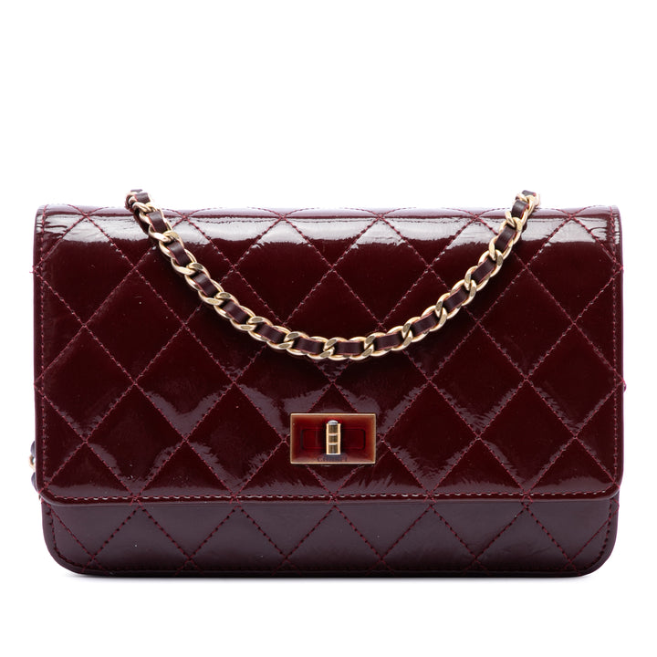 Chanel Matelassé Cuir verni Reissue 2.55 Wallet on Chain