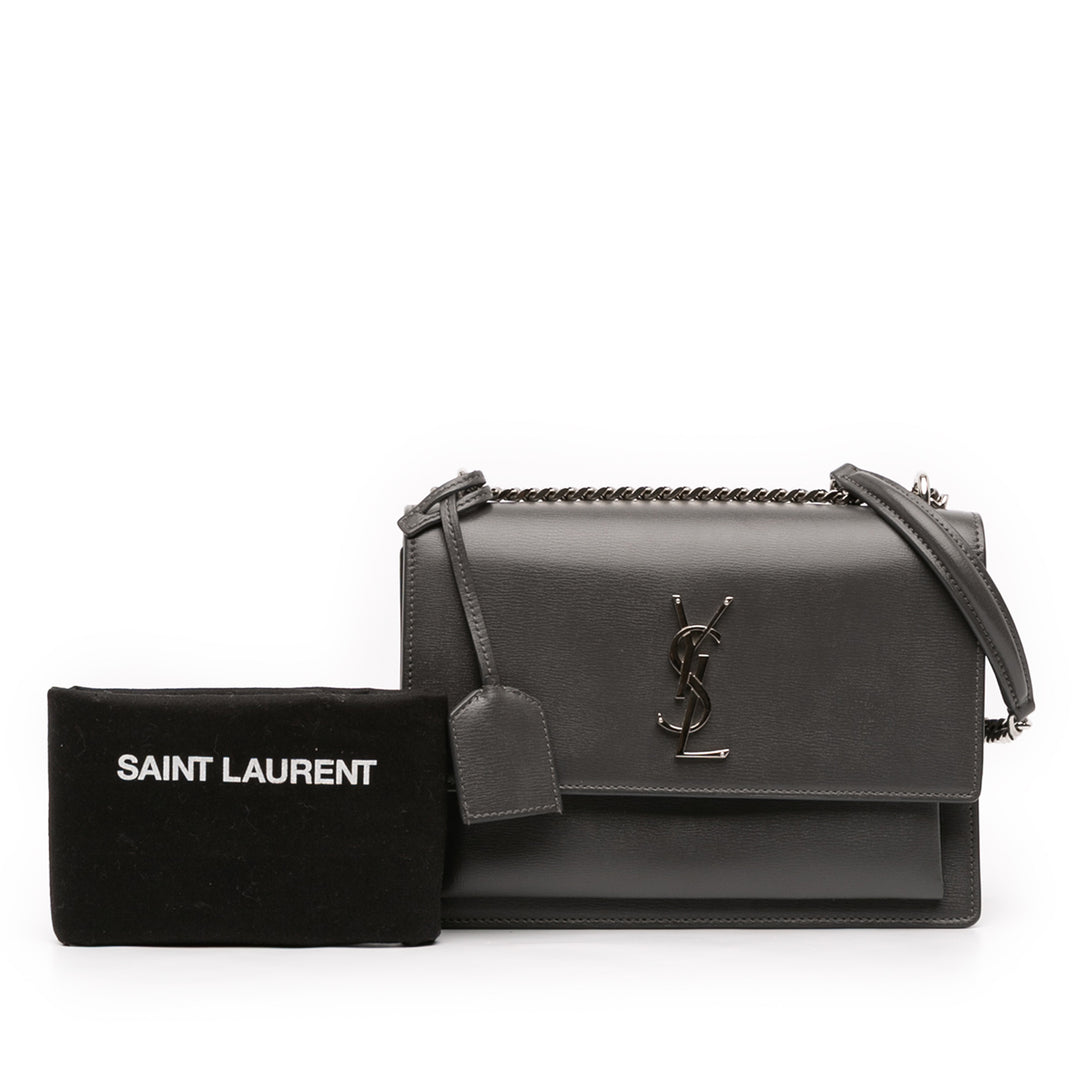 Saint Laurent Medium Cuir de veau Monogram Sunset Sac porté croisé