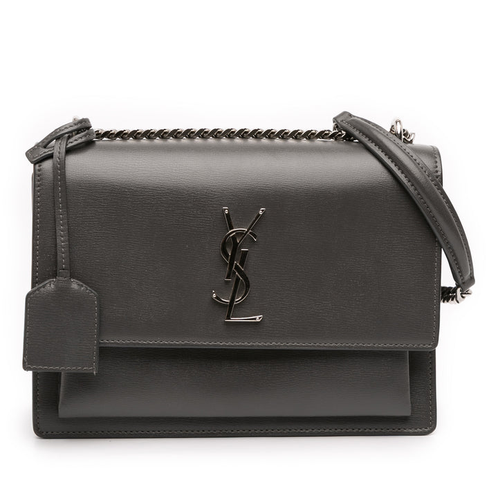Saint Laurent Medium Cuir de veau Monogram Sunset Sac porté croisé