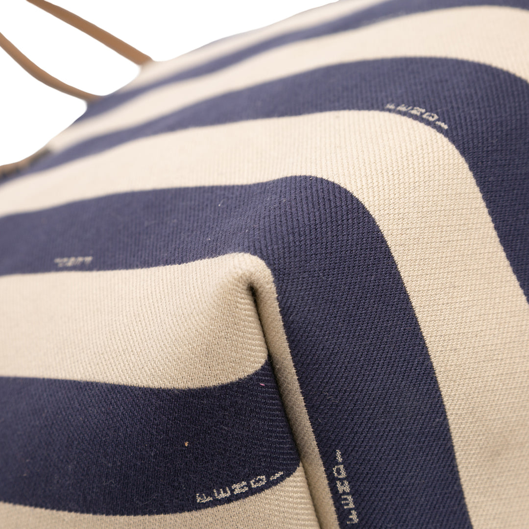 Fendi Large Zucca Toile Pequin Striped Reversible Roll Cabas