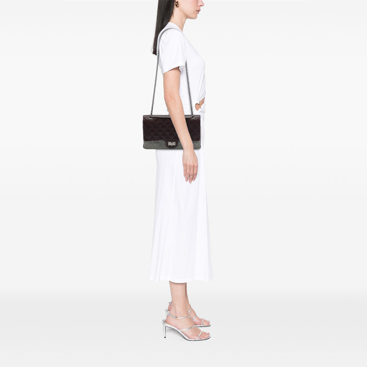 Chanel Bicolor Caviar et Iridescent Cuir de veau Reissue 2.55 Double rabat 226