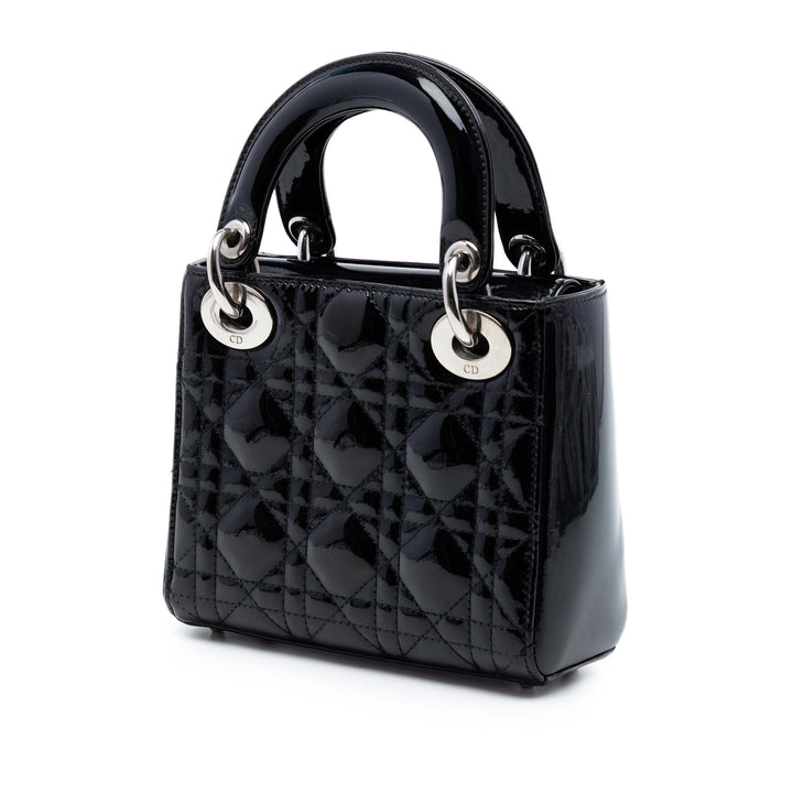Dior Mini Cuir verni Cannage Lady Dior