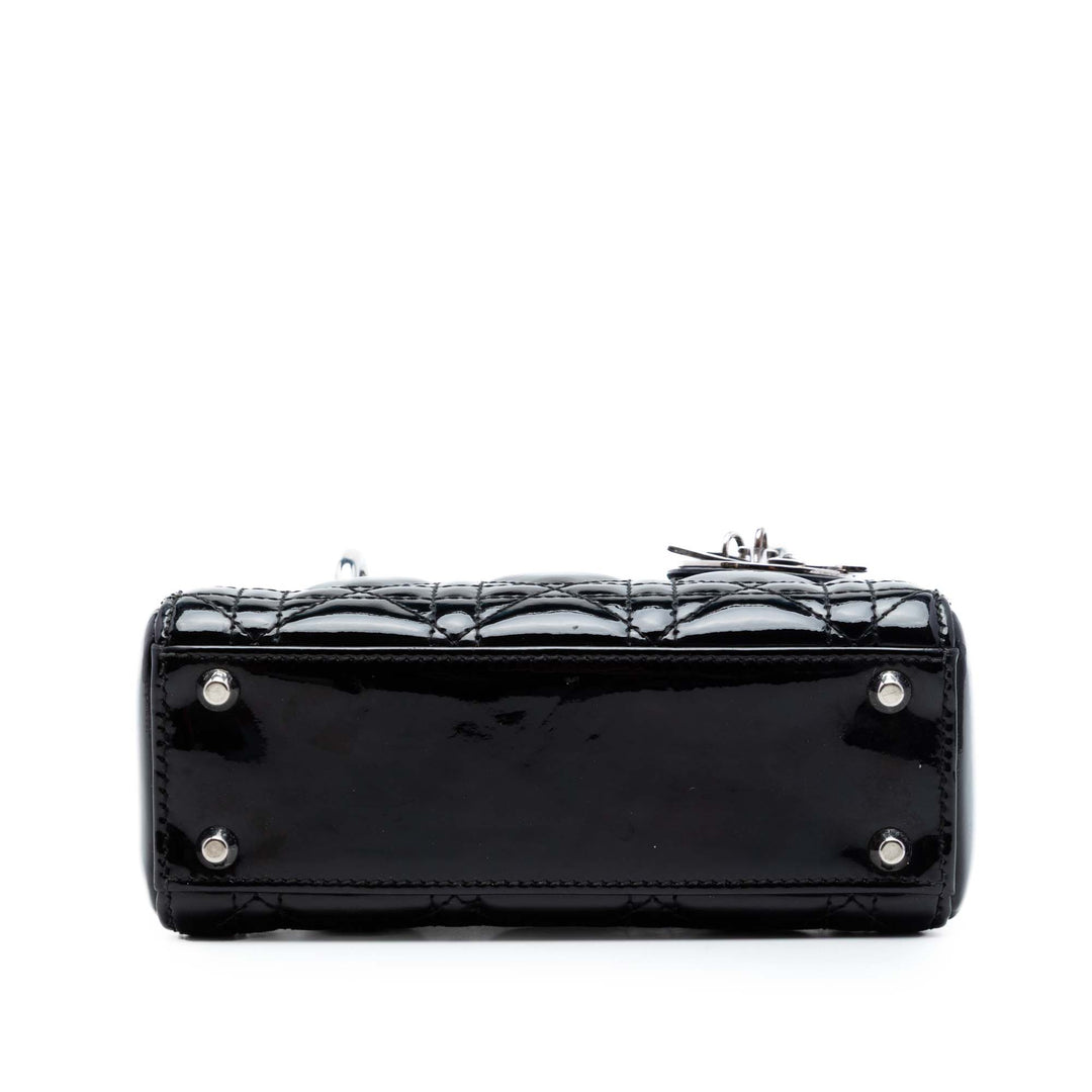 Dior Mini Cuir verni Cannage Lady Dior