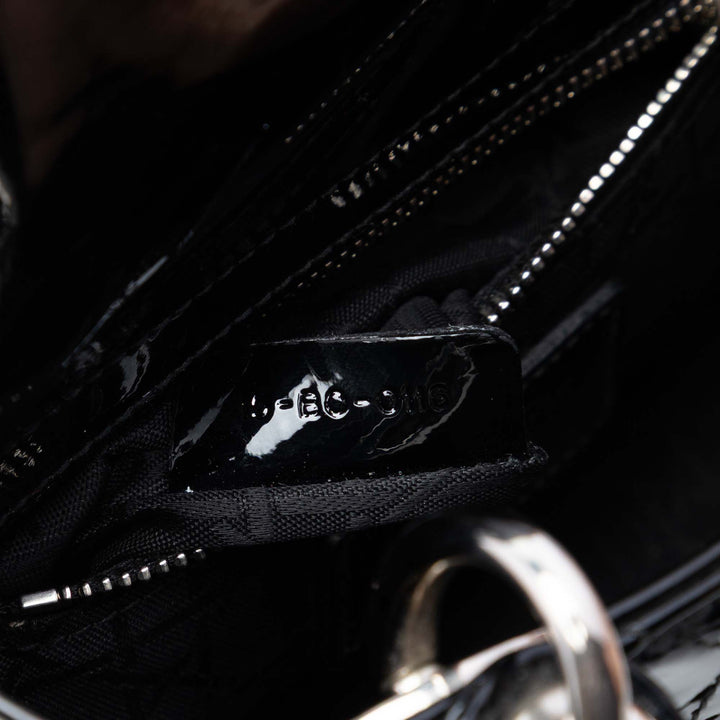 Dior Mini Cuir verni Cannage Lady Dior