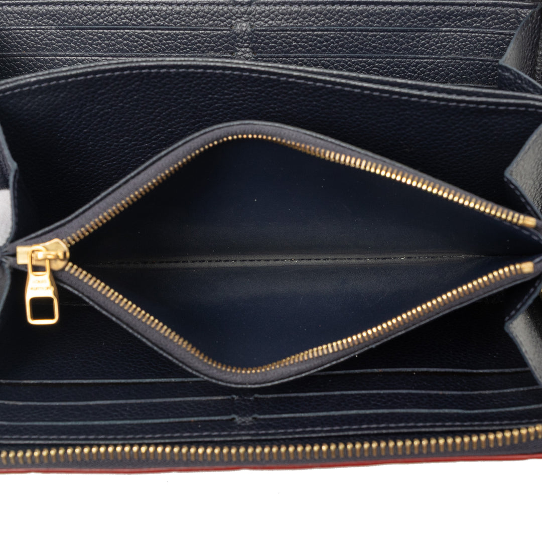 Zippy Portefeuille long Monogram Empreinte Bleu