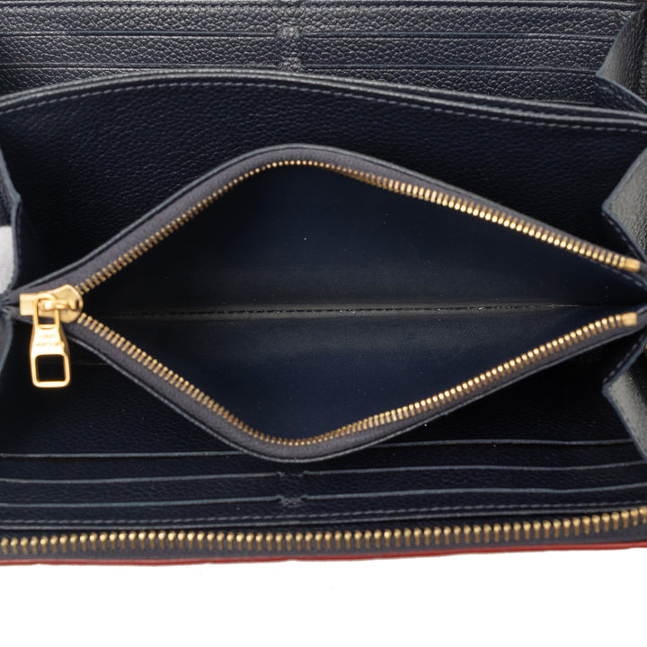 Zippy Portefeuille long Monogram Empreinte Bleu