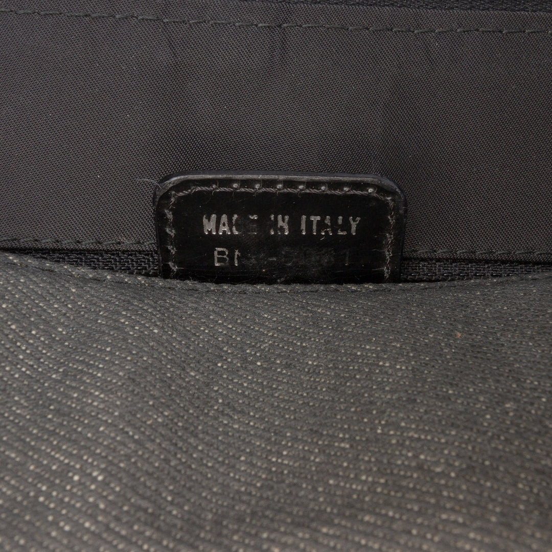 Dior Perforated Cuir and Jean Montaigne Chris 1947 Cadillac Top Handle Bag Noir