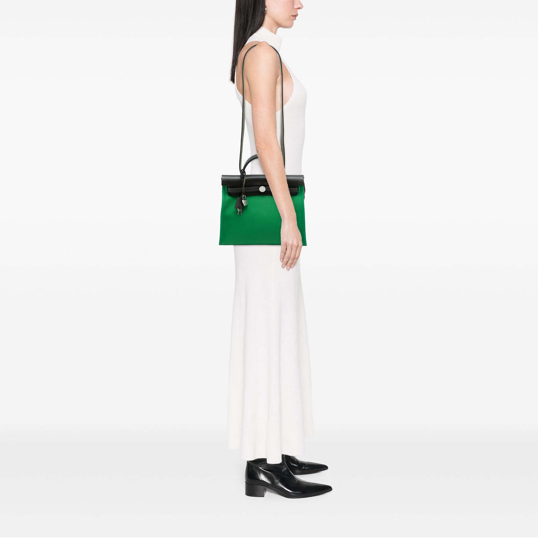 Hermès Sac à main Herbag Zippé 31 Noir – vue 6 – GABY PARIS