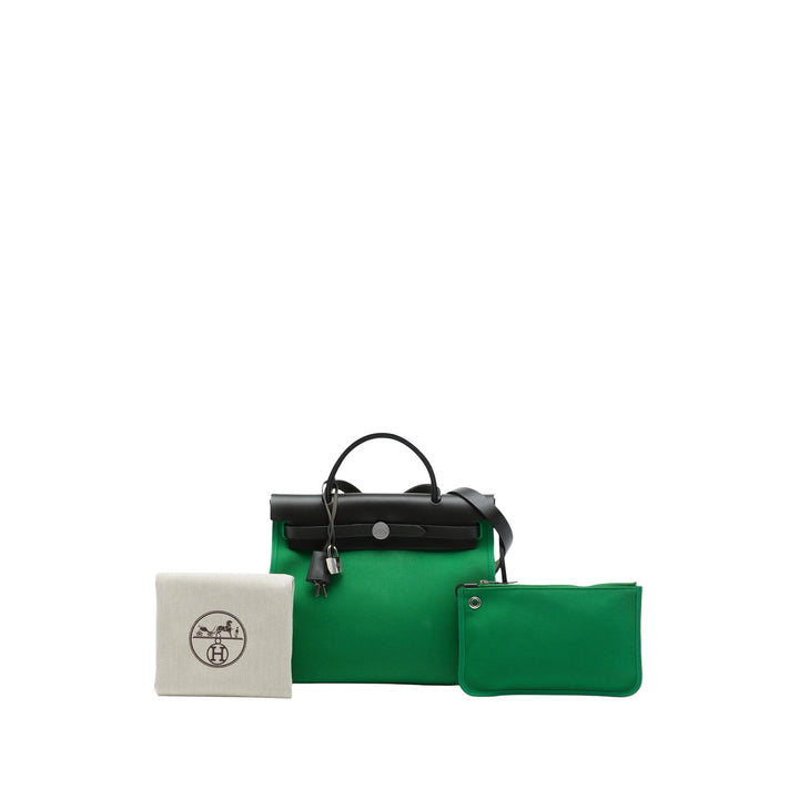 Hermès Sac à main Herbag Zippé 31 Noir – vue 7 – GABY PARIS