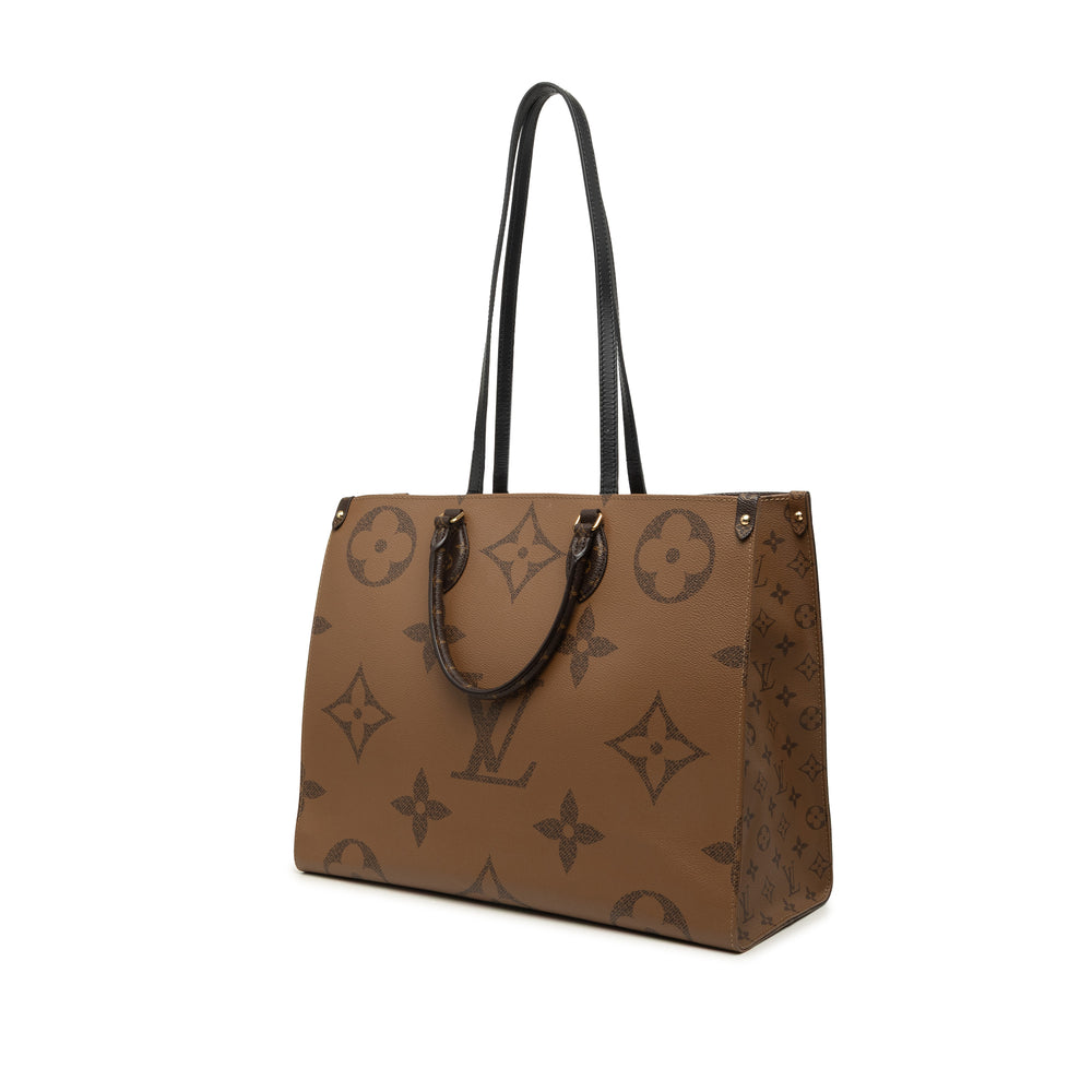 Louis Vuitton Giant OnTheGo GM Monogram Reverse Marron – vue 2 – GABY PARIS
