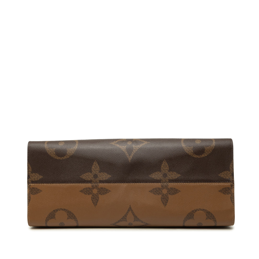 Louis Vuitton Giant OnTheGo GM Monogram Reverse Marron – vue 3 – GABY PARIS