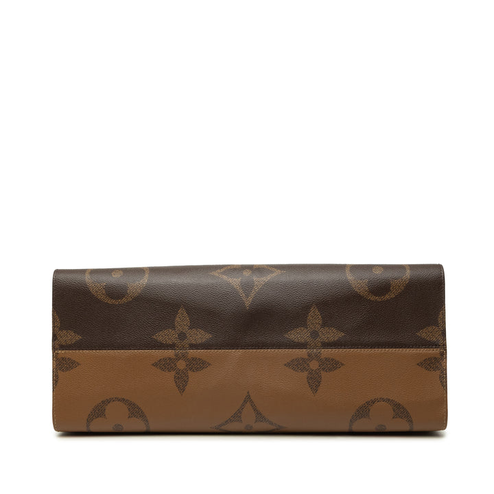 Louis Vuitton Giant OnTheGo GM Monogram Reverse Marron – vue 3 – GABY PARIS