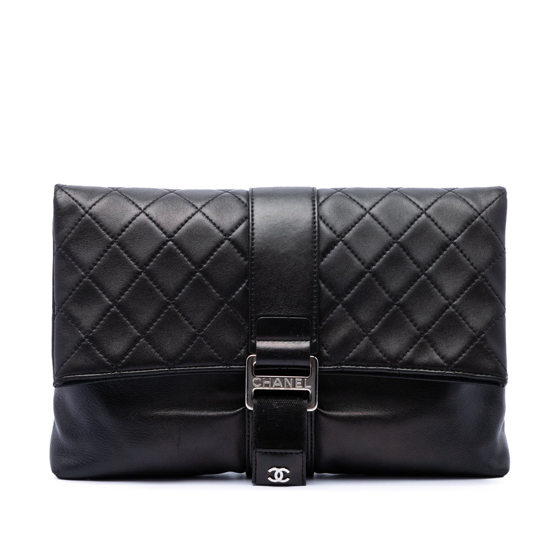 Chanel Matelassé Cuir d’agneau Grip Pochette