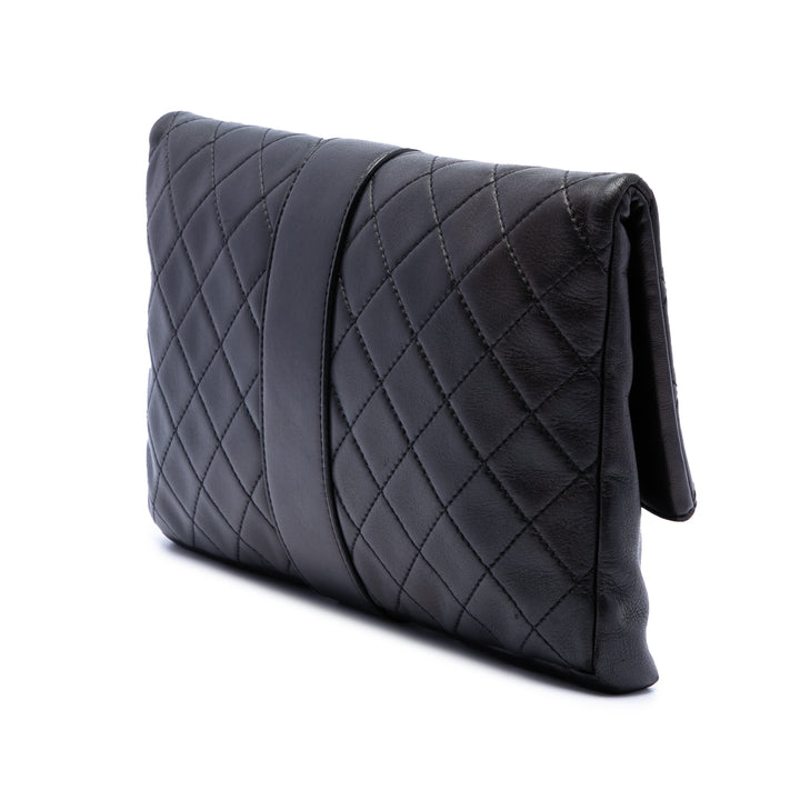 Chanel Matelassé Cuir d’agneau Grip Pochette