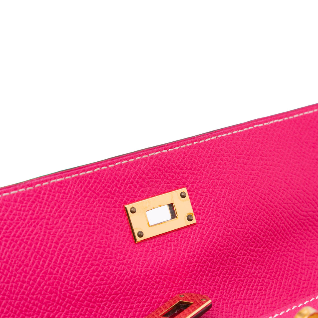 Epsom Kelly Longue Wallet Pink - Gaby Paris