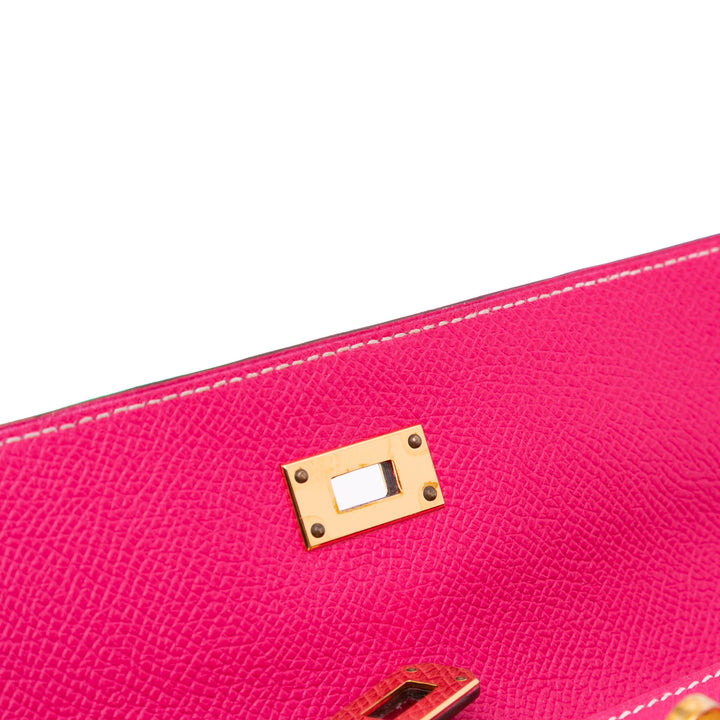 Epsom Kelly Longue Wallet Pink - Gaby Paris