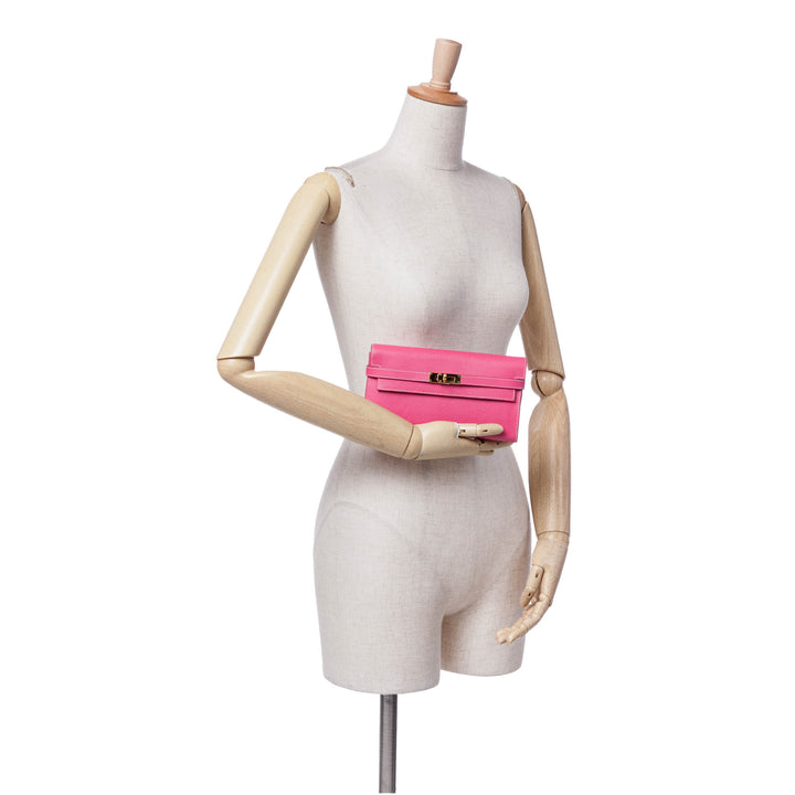 Epsom Kelly Longue Wallet Pink - Gaby Paris