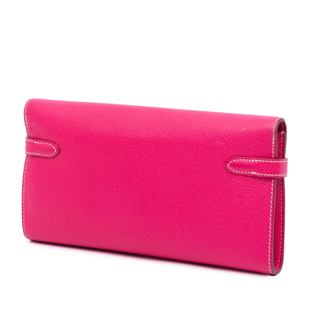Epsom Kelly Longue Wallet Pink - Gaby Paris