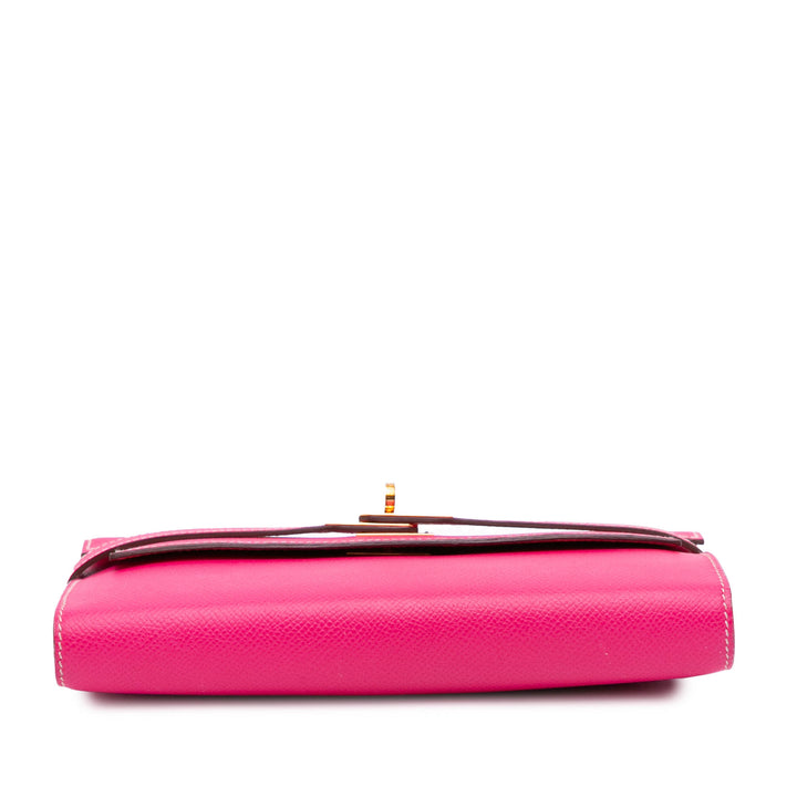 Epsom Kelly Longue Wallet Pink - Gaby Paris
