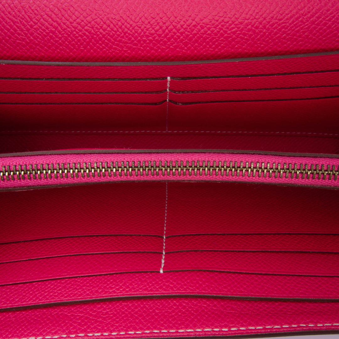 Epsom Kelly Longue Wallet Pink - Gaby Paris