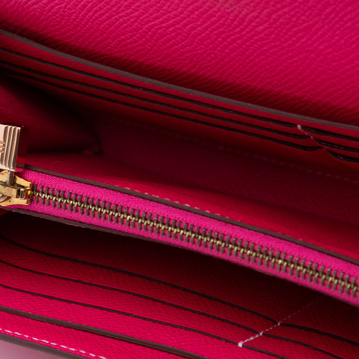 Epsom Kelly Longue Wallet Pink - Gaby Paris