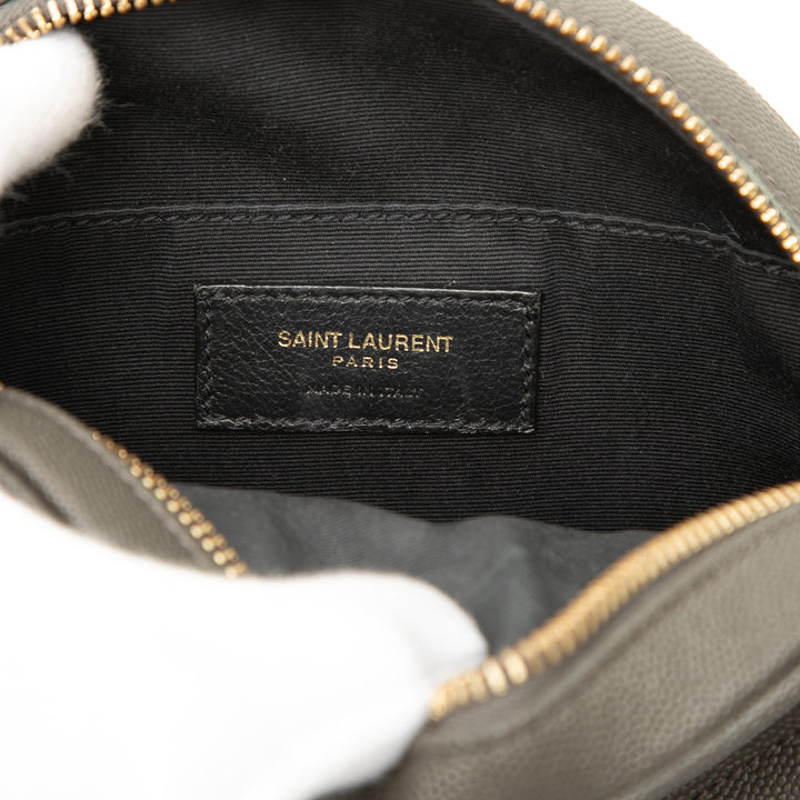 Saint Laurent Chevron Grain De Poudre Rond Vinyle Sac caméra