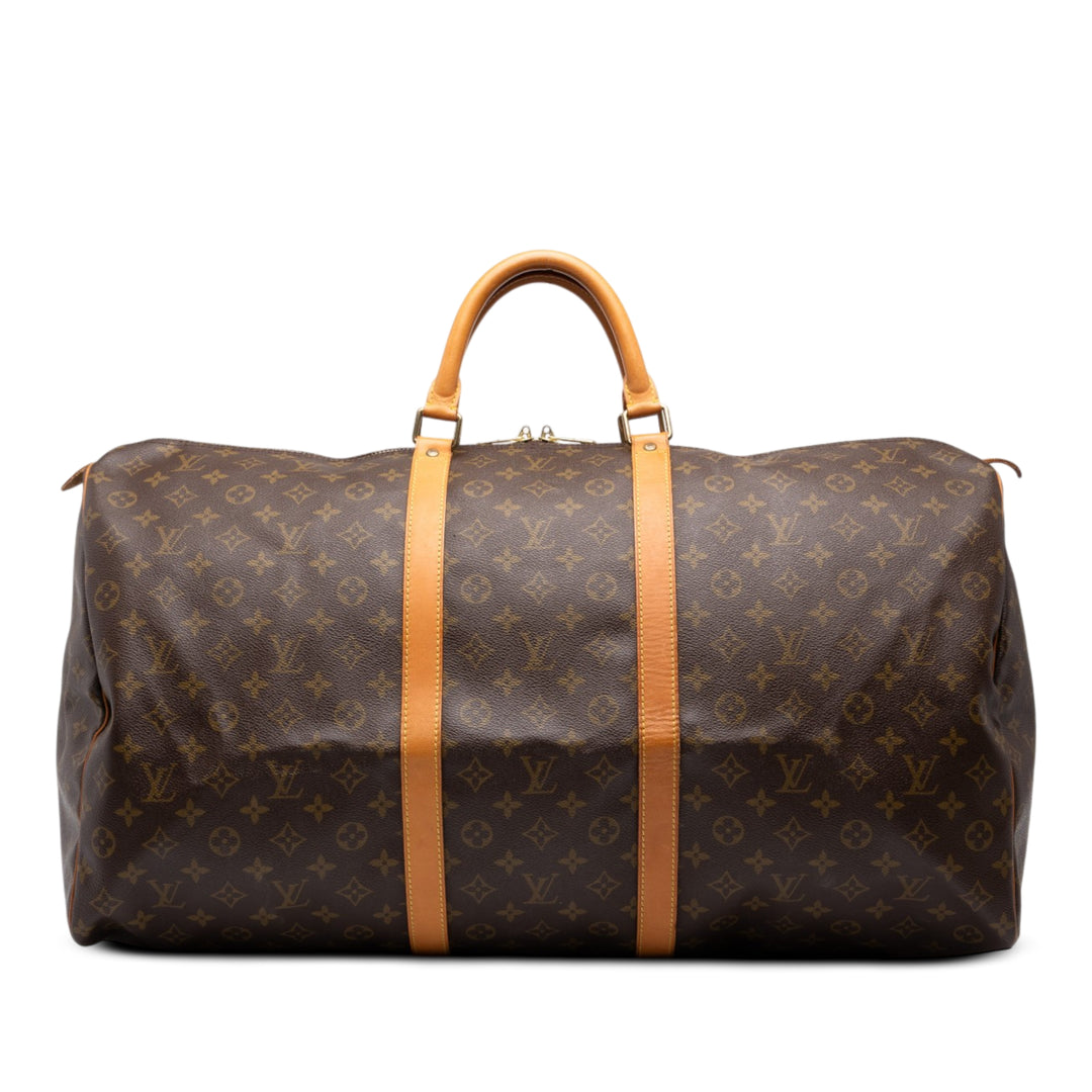 Louis Vuitton Sac de voyage Keepall 60 Monogram Marron – vue principale – GABY PARIS