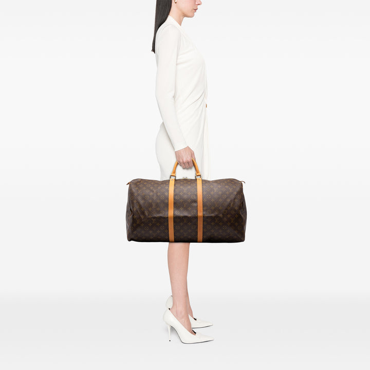 Louis Vuitton Sac de voyage Keepall 60 Monogram Marron – vue 6 – GABY PARIS