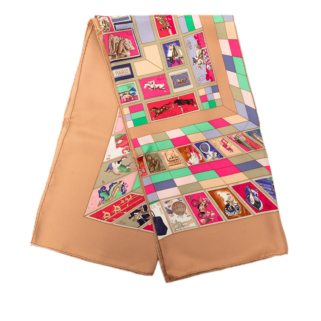 Correspondance Foulard 90 Marron