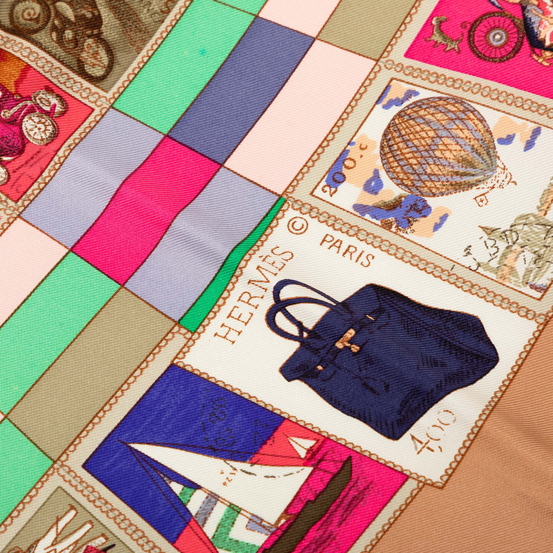 Correspondance Foulard 90 Marron