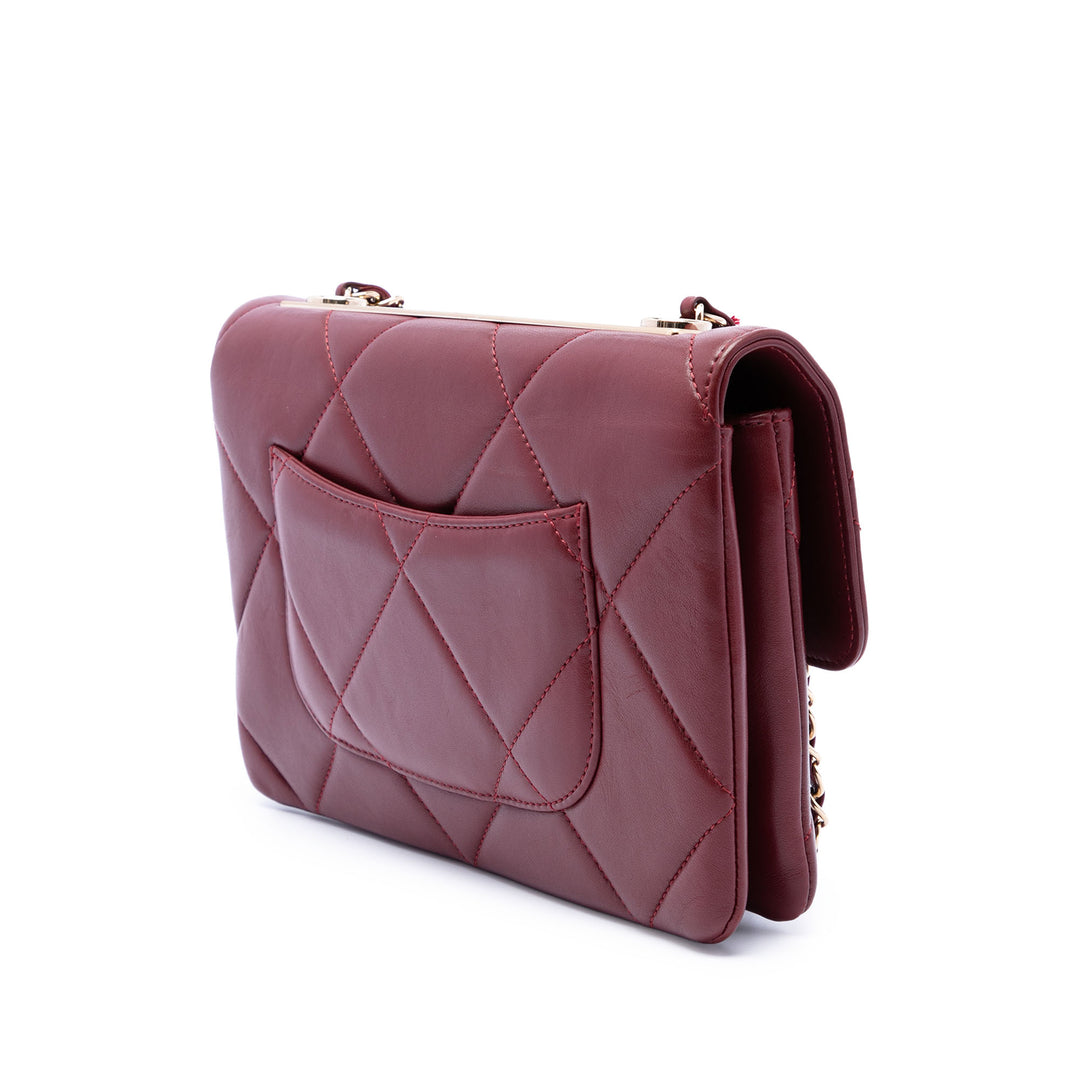 Matelassé Trendy CC à rabat Cuir d'agneau Rouge
