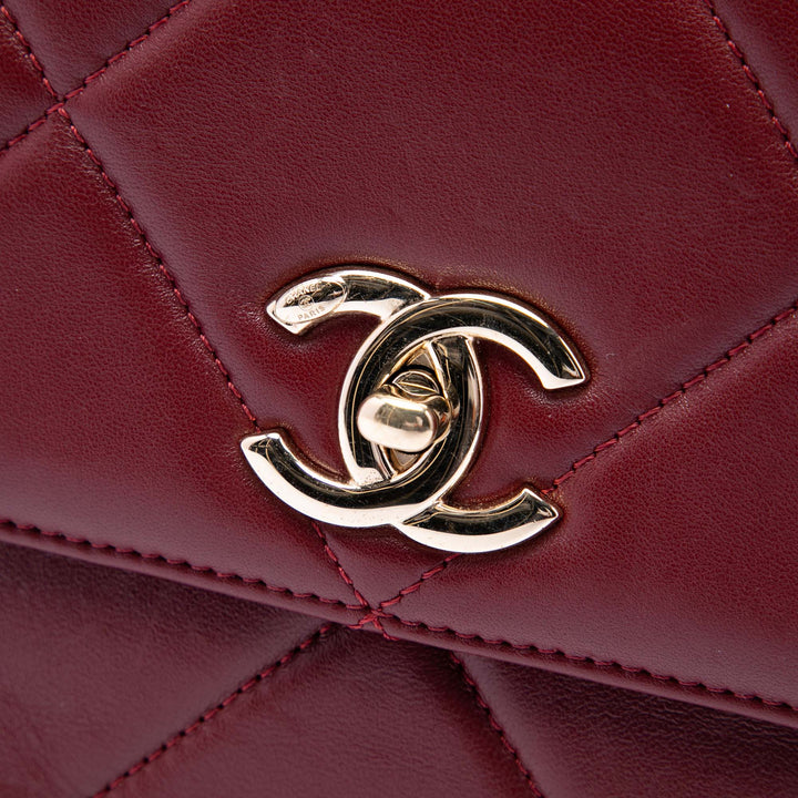 Matelassé Trendy CC à rabat Cuir d'agneau Rouge