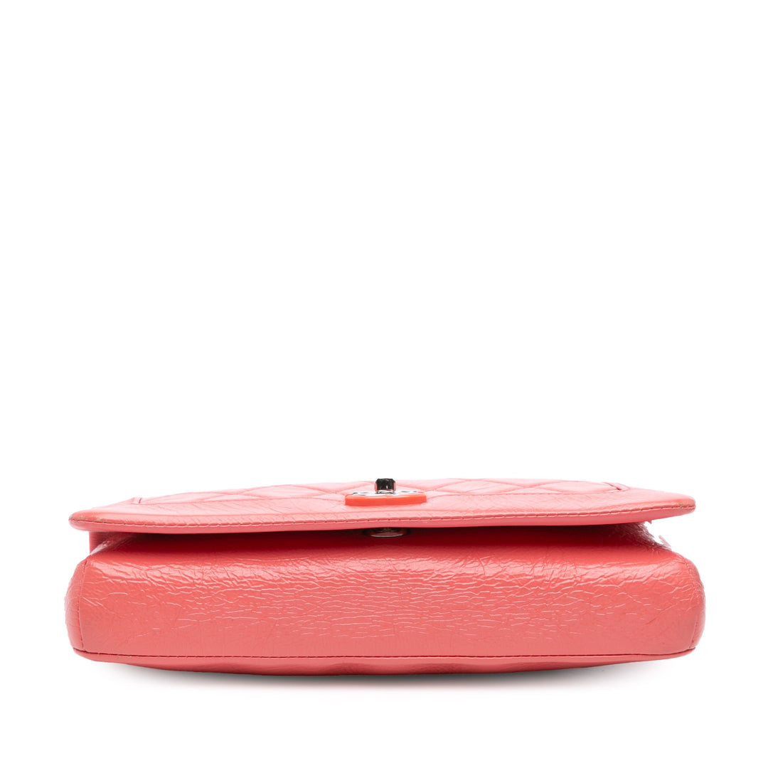 Chanel Crumpled Cuir de veau Bi Quilted Vintage Rabat intégral Rose – GABY PARIS Authentique