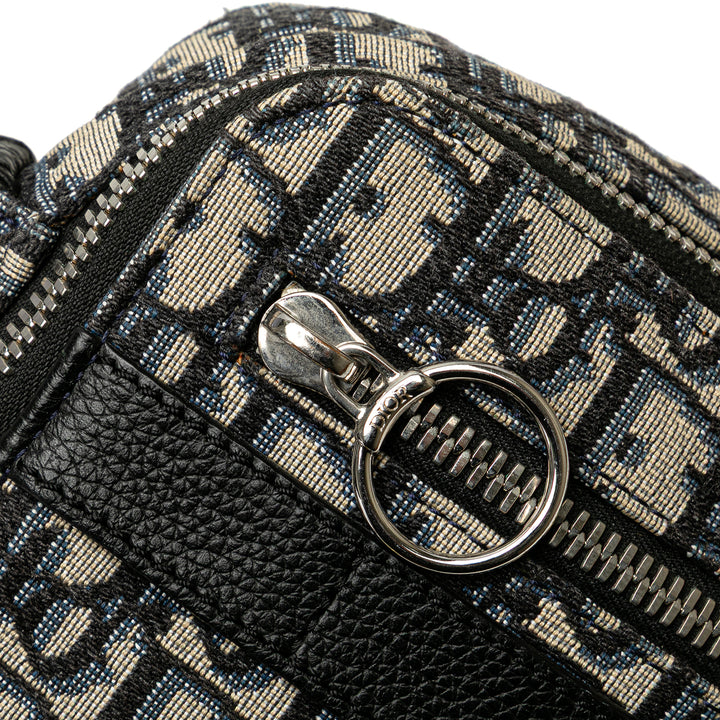 Oblique Canvas Safari Crossbody Blue - Gaby Paris