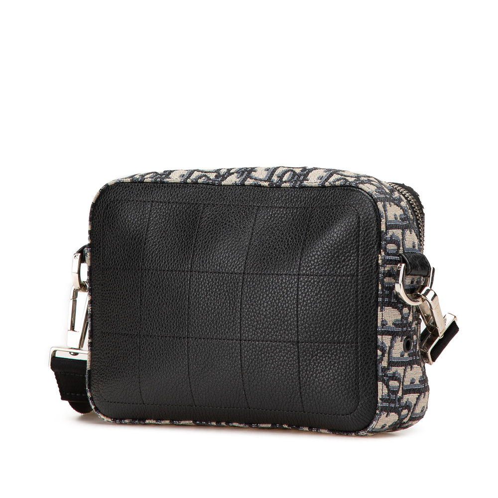 Oblique Canvas Safari Crossbody Blue - Gaby Paris