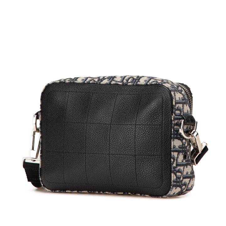 Oblique Canvas Safari Crossbody Blue - Gaby Paris