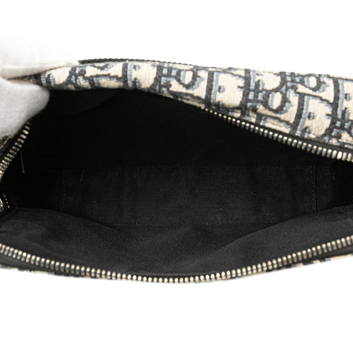 Oblique Canvas Safari Crossbody Blue - Gaby Paris