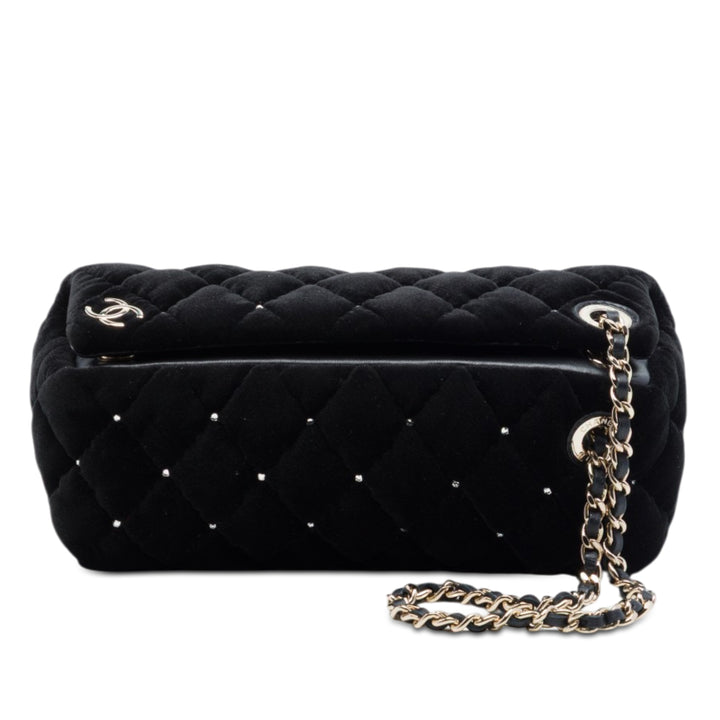 Chanel CC Matelassé Velours Cristal Wristlet Pochette