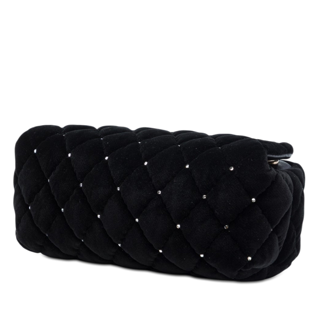 Chanel CC Matelassé Velours Cristal Wristlet Pochette