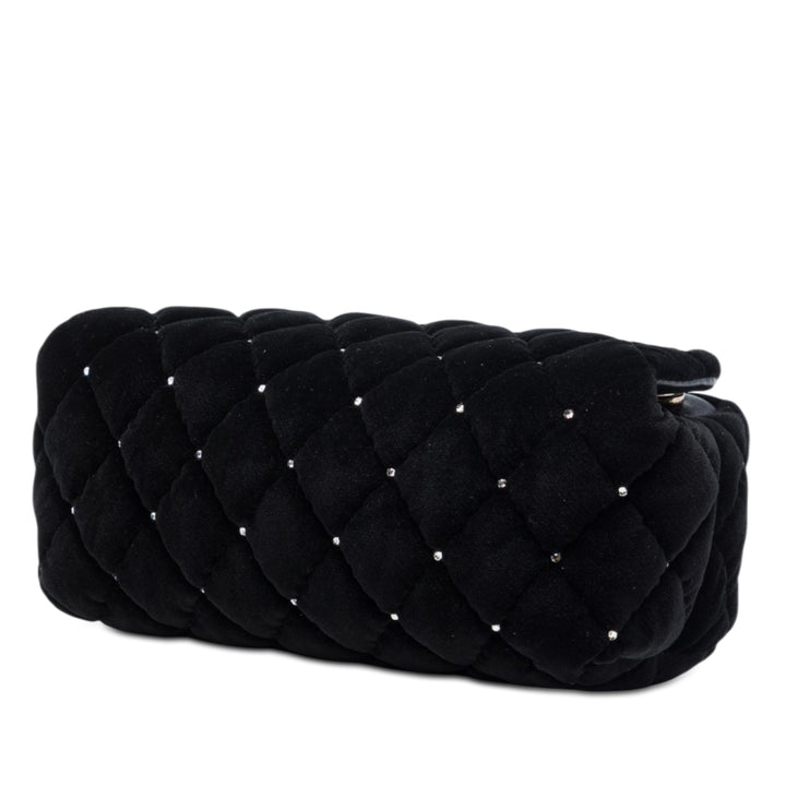 Chanel CC Matelassé Velours Cristal Wristlet Pochette