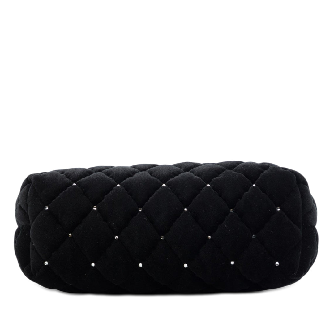 Chanel CC Matelassé Velours Cristal Wristlet Pochette