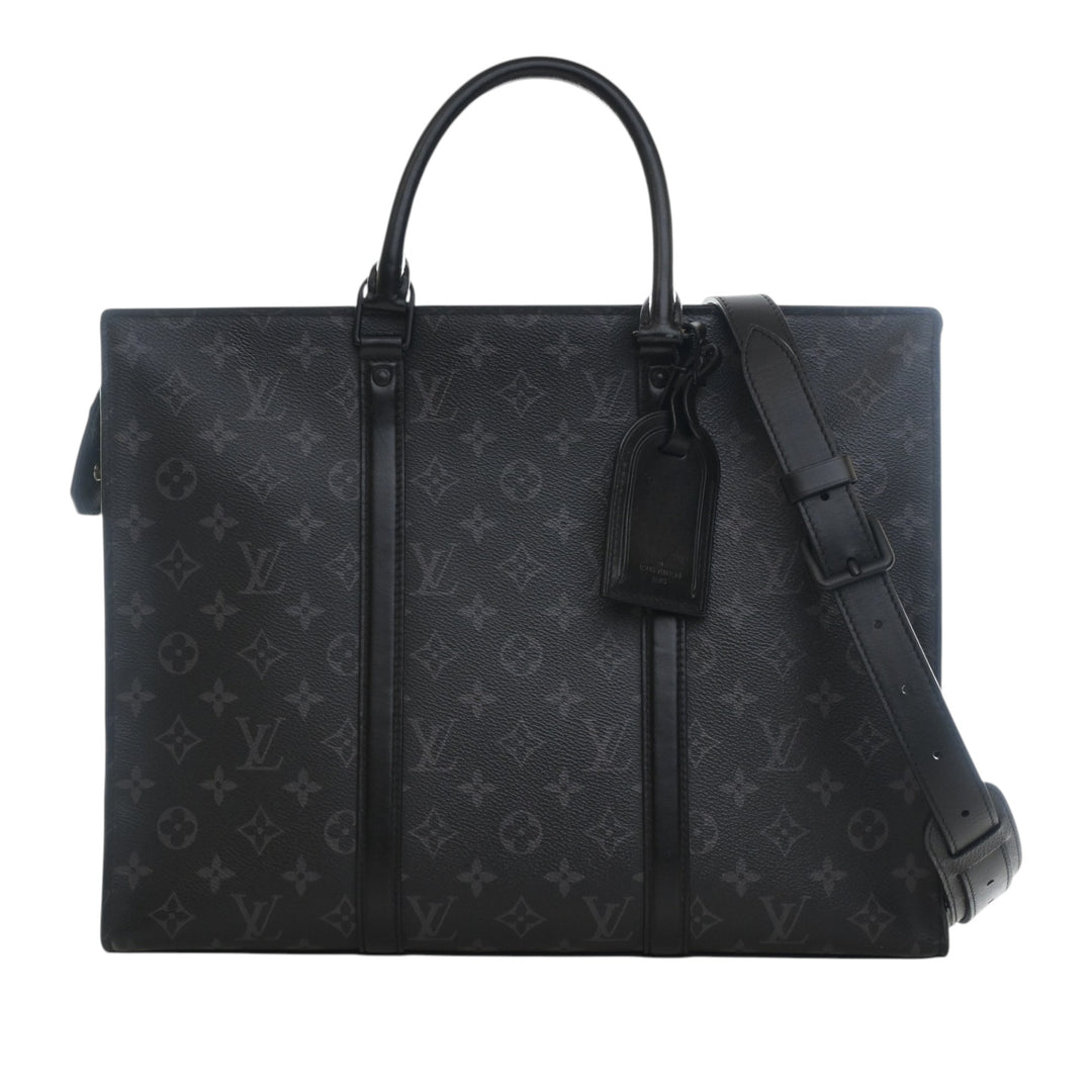 Louis Vuitton Sac Plat Horizontal Zipper Toile Monogram Eclipse