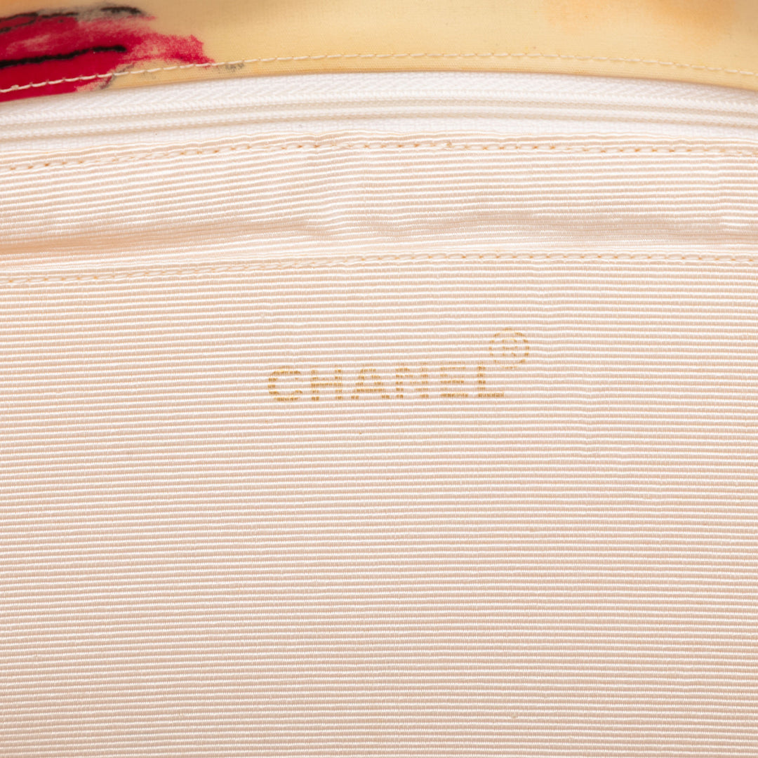 Chanel CC Coated Toile Kisses et Lips Print Cabas