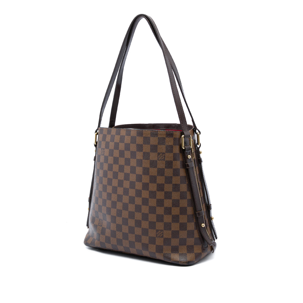 Louis Vuitton Cabas Rivington Damier Ébène Marron – vue 2 – GABY PARIS