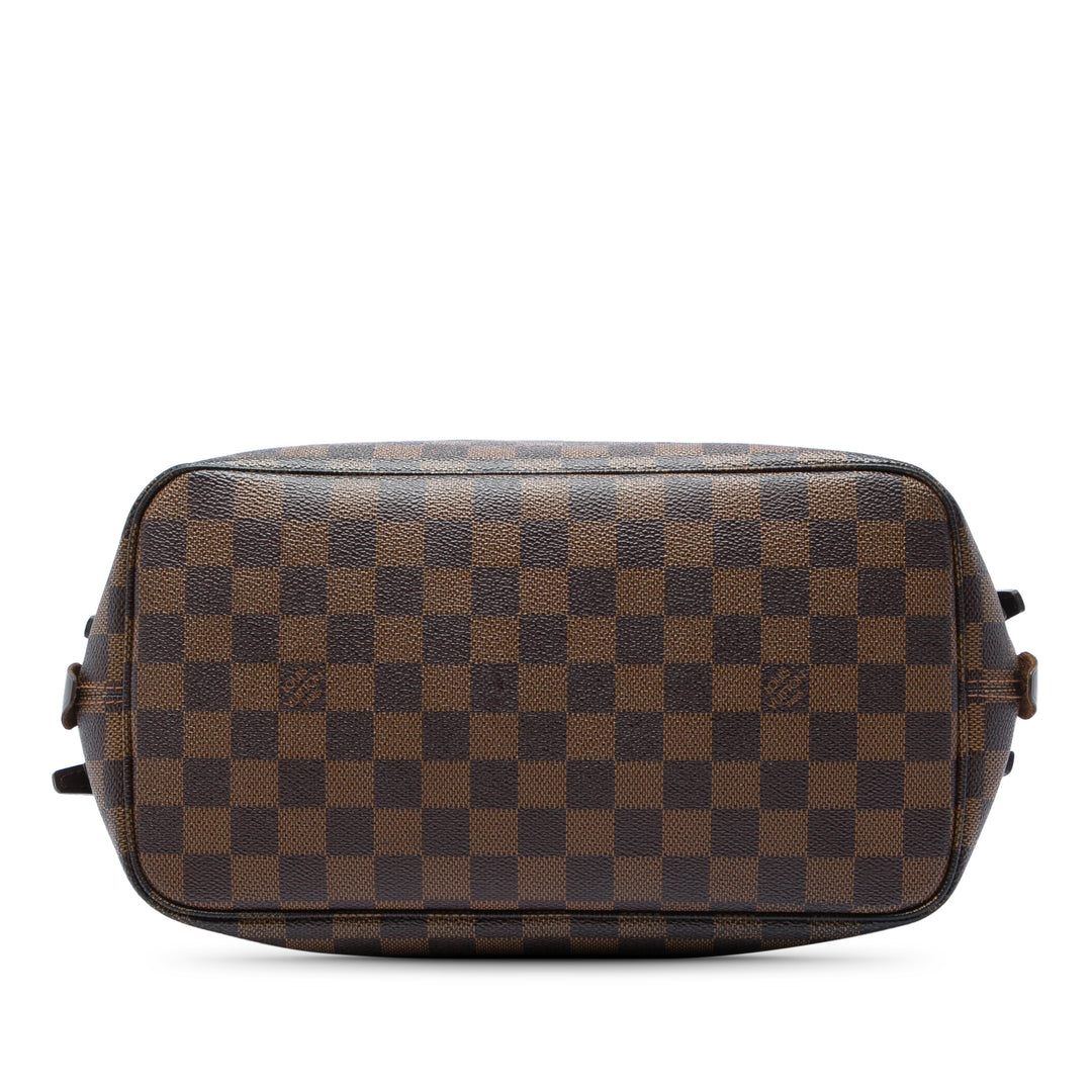 Louis Vuitton Cabas Rivington Damier Ébène Marron – vue 3 – GABY PARIS